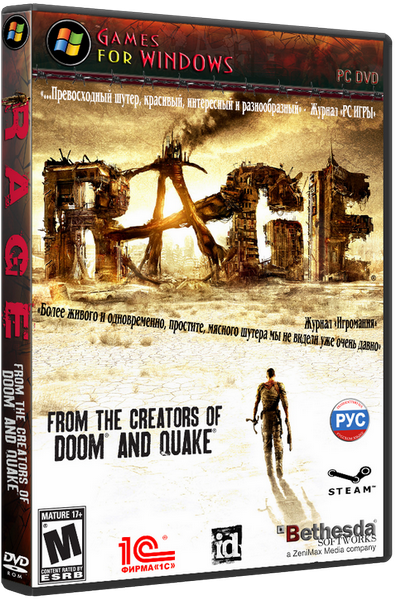 Rage.v 1.0.29.712 + 2 DLC (1C-СофтКлаб) (RUS) (3xDVD5) (обновлён от 03.02.2012) [RiP] от Fenixx