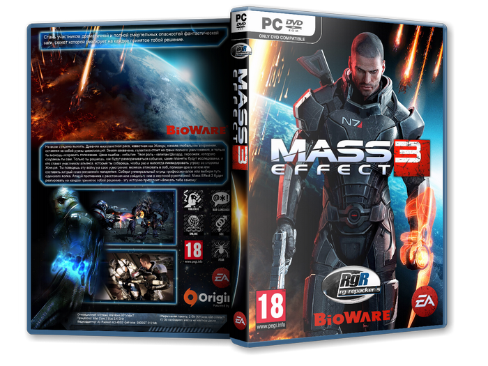 Mass Effect 3 (2012)[v1.0.5427.1 + DLC][RePack, Русский/Англ?ийский/Multi?7, Action (Shooter) / RPG / 3D / 3rd Person] от R.G. Repacker&#39;s  С