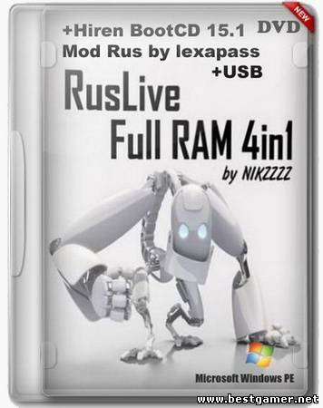 RusLiveFull DVD by NIKZZZZ 07.04.2012 Mod + Hiren BootCD 15.1 Full Mod (Rus by lexapass)+USB