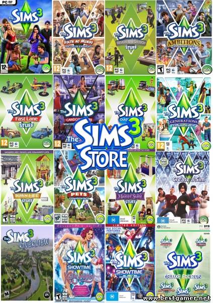 Антология The Sims 3. Официальные русские версии. (SoftClub&#92;EA) (RUS&#92;Multi) [L]