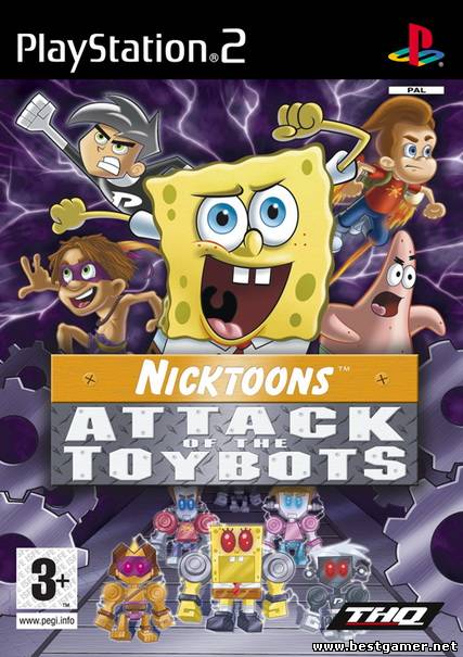 [PS2] Nickelodeon: Spongebob and Friends: Attack of the Toybots / Nicktoons: Attack of the Toybots[RUS&#124;PAL]