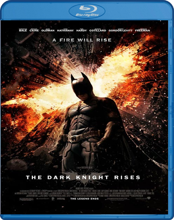 Blu-Ray обложка к фильму Темный рыцарь: Возрождение легенды / The Dark Knight Rises (2012)