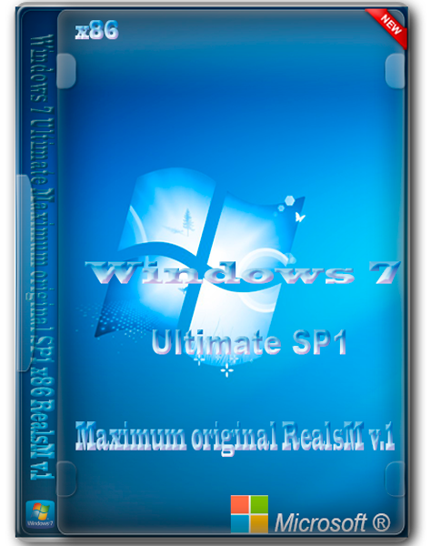 Windows 7 Ultimate Maximum original SP1 x86 RealsM v.1 RUS