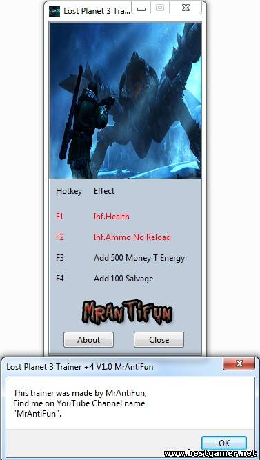 Lost Planet 3: Трейнер/Trainer (+4) [1.0] {MrAntiFun}