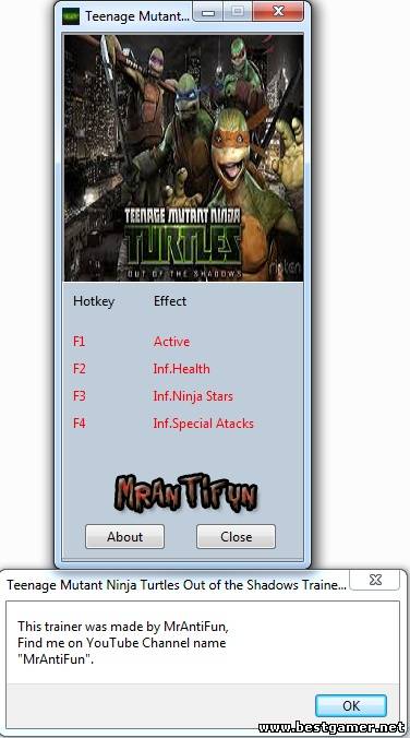 Teenage Mutant Ninja Turtles: Out of the Shadows: Трейнер/Trainer (+3) [1.0] {MrAntiFun}