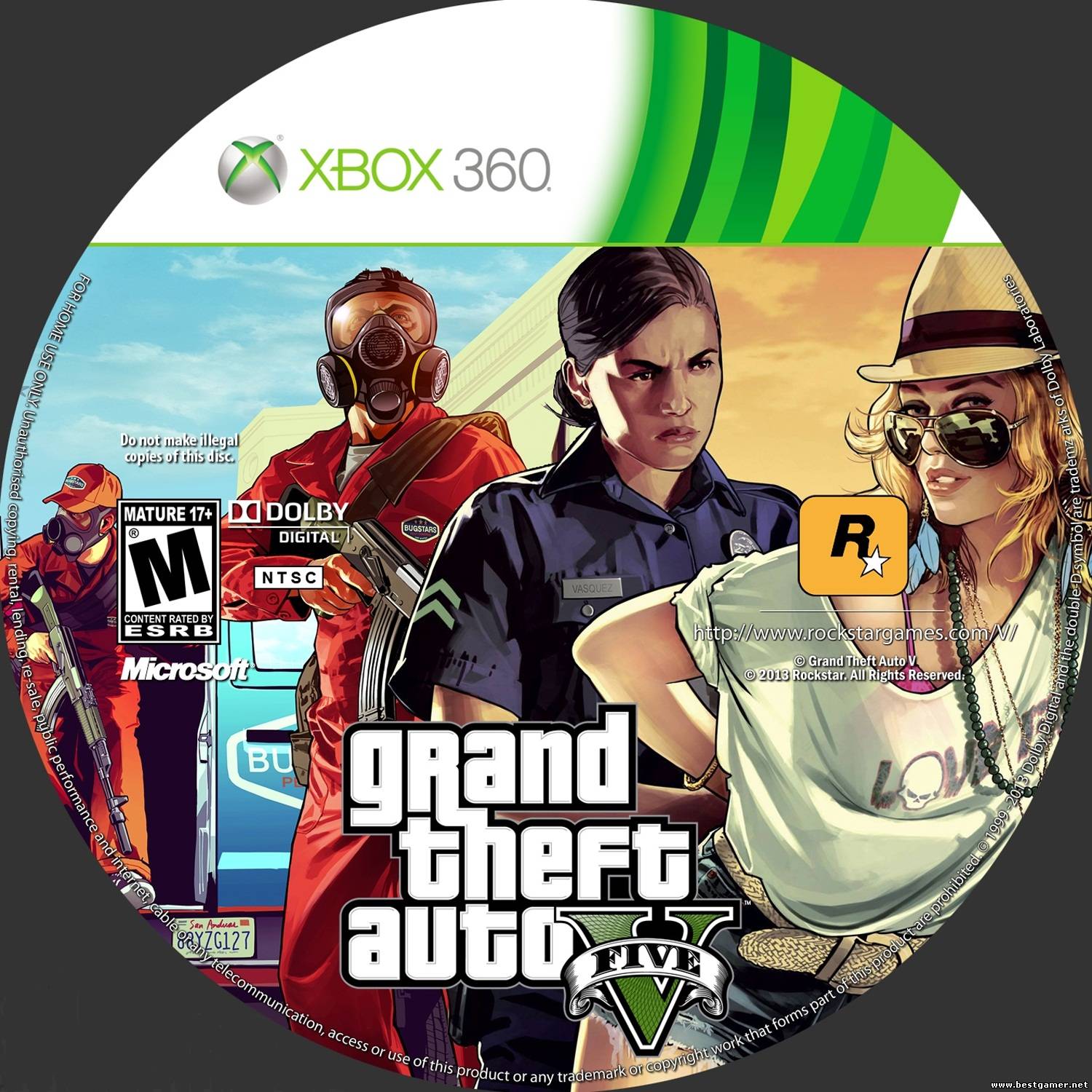 [XBOX360] Накатака и обложка игры Grand Theft Auto V