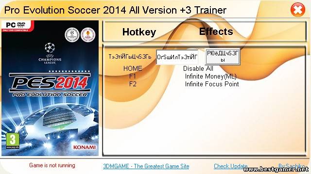 Pro Evolution Soccer 2014: Трейнер/Trainer (+3)