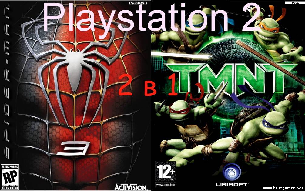 [PS2][2 in 1] Spider man 3 [RUS&#124;NTSC] & TMNT [RUS&#124;NTSC]