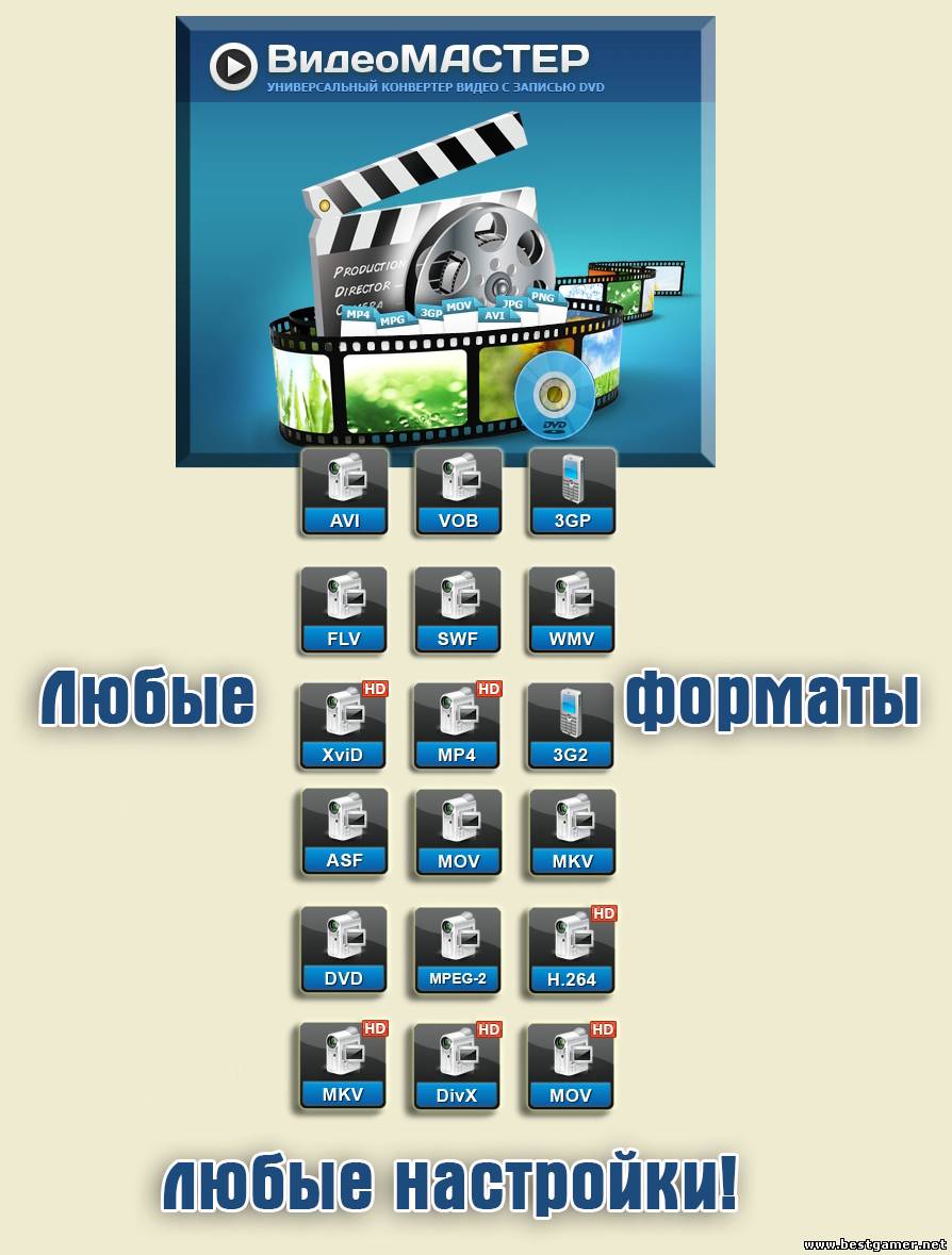 ВидеоМАСТЕР 4.15 RePack от kaktustv + Portable [2013, RUS]