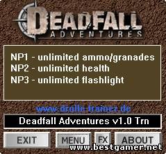Deadfall Adventures: Трейнер/Trainer (+3) [1.0]