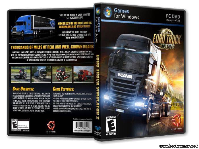 Euro Truck Simulator 2 [Gold Bundle] (1.7.1s) (2012) [Repack, Multi8/RUS] (от [Crazyyy.] )