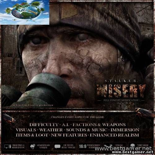 S.T.A.L.K.E.R.: Call of Pripyat / Зов Припяти - MISERY (2014) [Ru] (v2.1.1) Mod/RePack