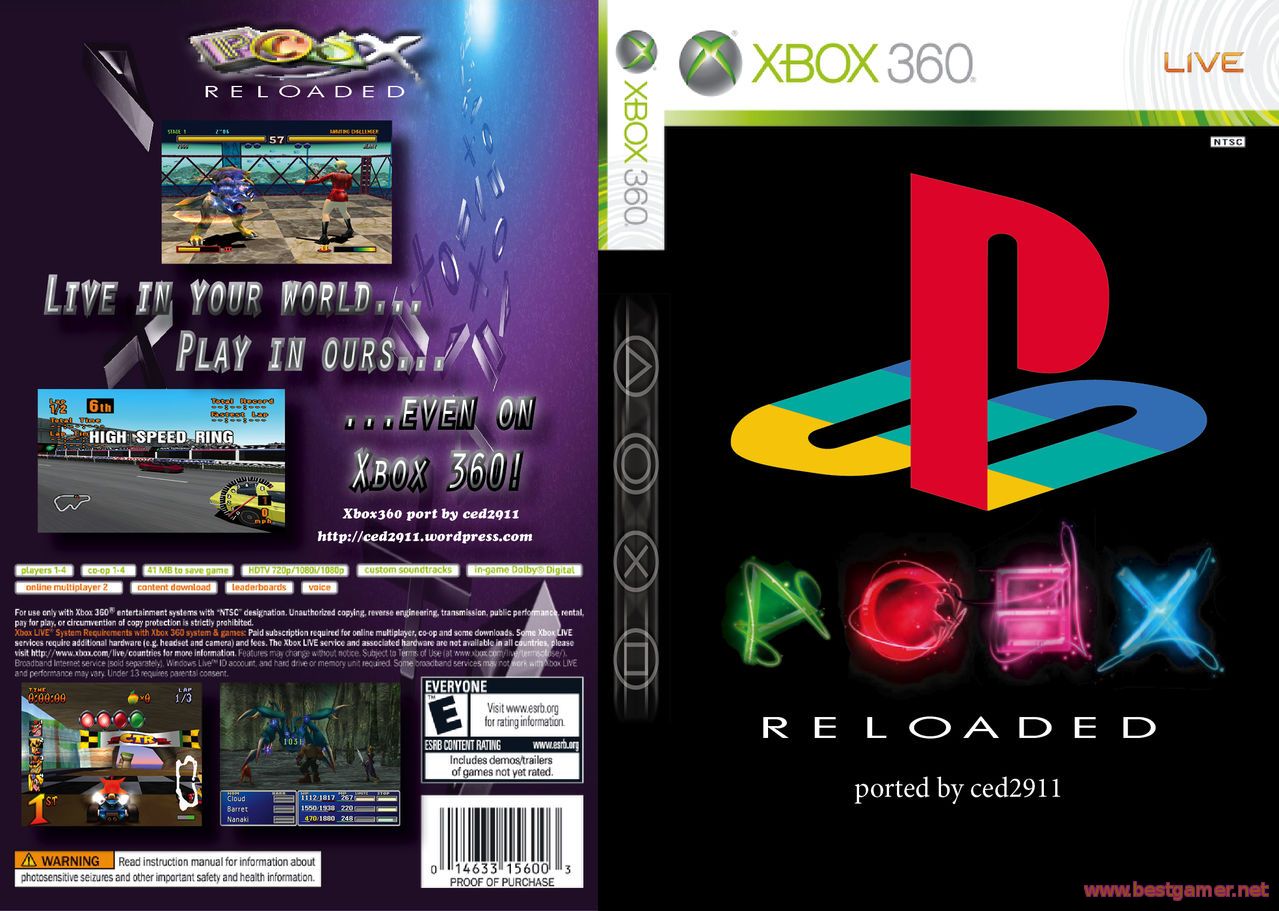 Эмулятор PSX(PlayStation/PSOne) для Xbox 360 Jtag PCSXR 360