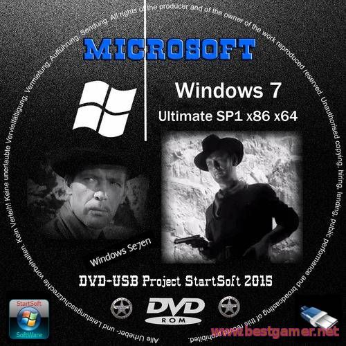 Windows 7 Ultimate SP1 StartSoft (1-2-01-2015) (x86/x64) [2015, Ru]