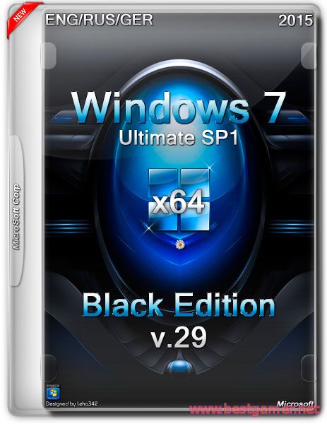 Windows 7 Ultimate SP1 Black Edition by Remaster OS v.29 (x64) (2015)
