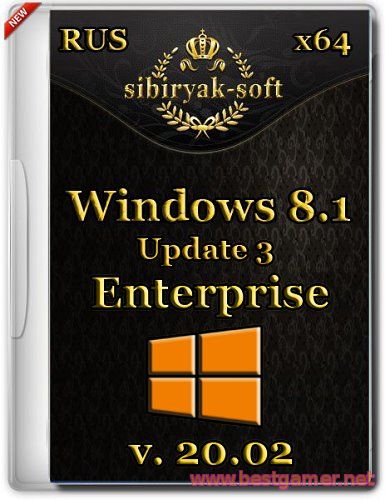 Windows 8.1 Enterprise with update 3  v.20.02 (х64) [2015/Rus]