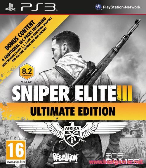 Sniper Elite III Ultimate Edition (2015) 3.55 [Cobra ODE / E3 ODE PRO ISO] [ 1.01 / 9 DLC] [Ru]