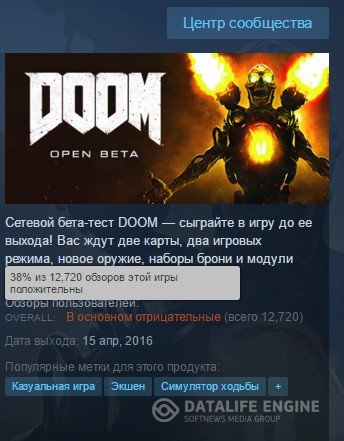 Doom Open Beta получает разгромные отзывы игроков