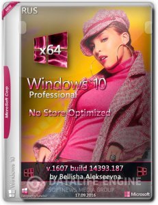 Win 10 Pro 14393.187 (No Store-Optimized)(x64) Bellisha Alekseevna (2016) [RUS]