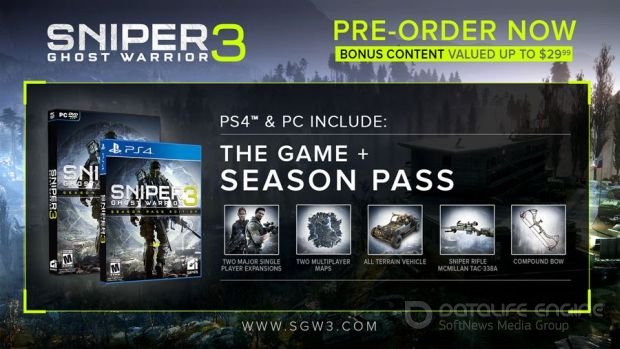 Предзаказчики Sniper: Ghost Warrior 3 бесплатно получат Season Pass (PC/PS4)