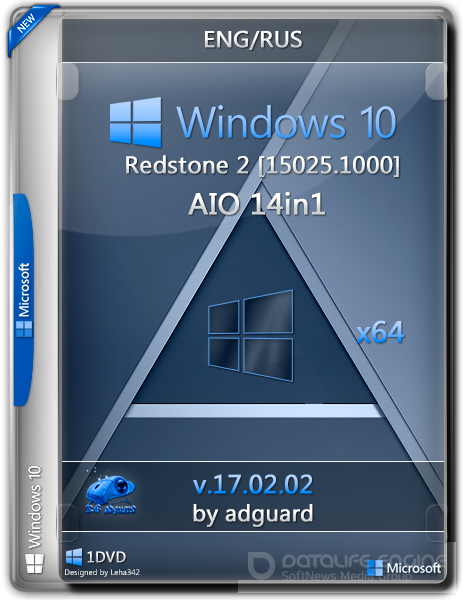 Windows 10 Redstone 2 [15025.1000] (x64) AIO [14in1] adguard / ~eng-rus~